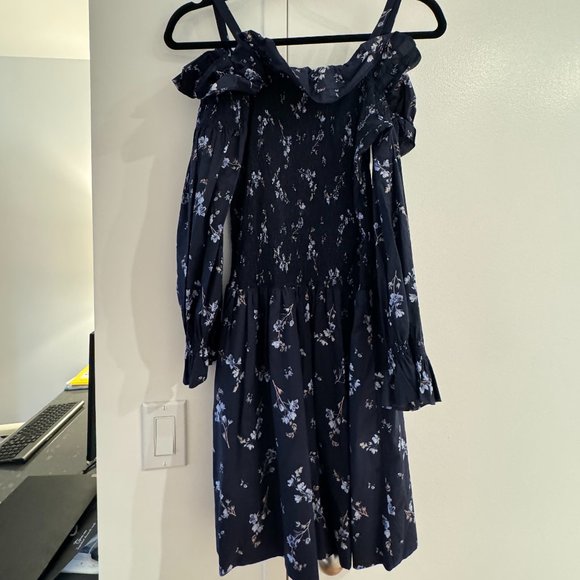 Rebecca Taylor Francine Floral Cold-Shoulder Dress - Picture 1 of 2